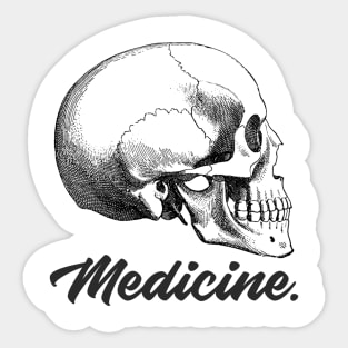 Medicine Anatomy Skull - Medical Student in Medschool Sticker